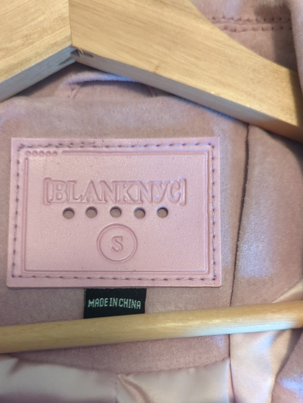 Blank NYC Pink Suede Pea Coat